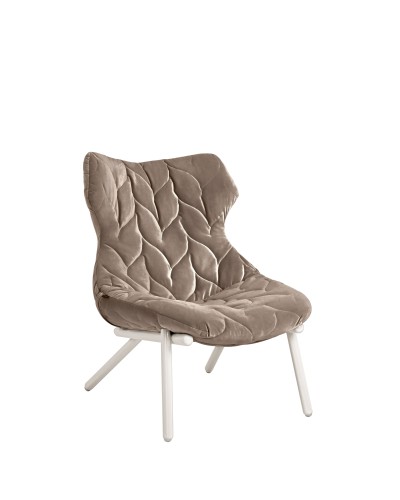 Foliage fauteuil tissu velours