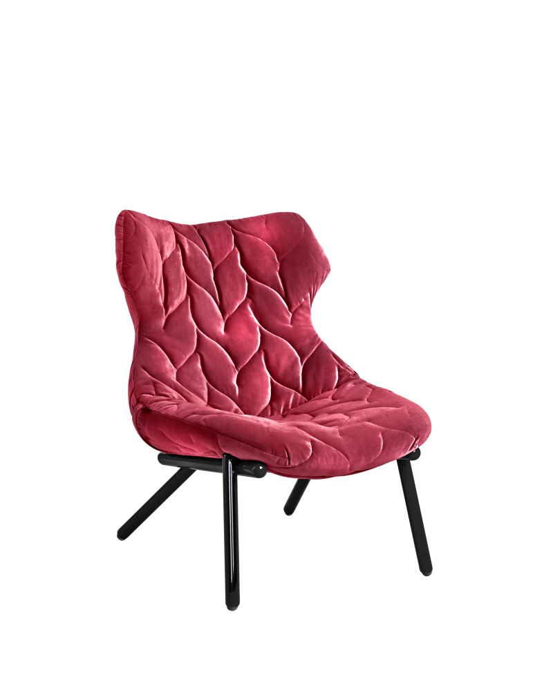 Tissu velours Rouge cardinal - Rouge Kartell - 