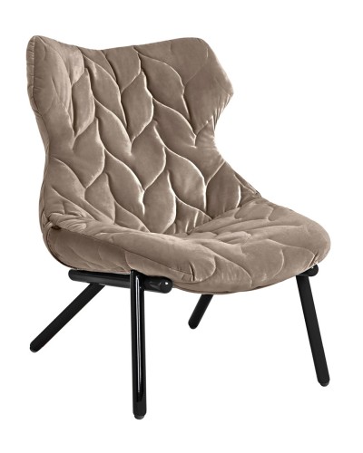 Foliage fauteuil tissu velours