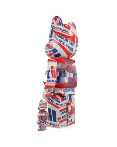 Bearbrick Brillo par Andy Warhol 400% + 100%