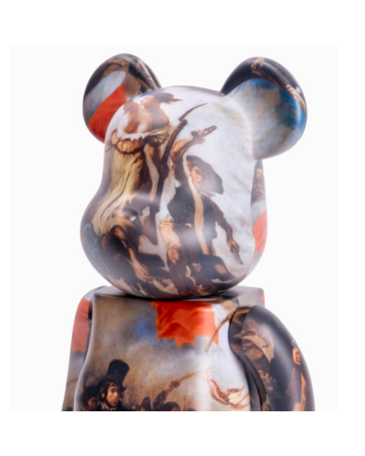 Bearbrick Liberty Leading The People, Eugène Delacroix 400% + 100%